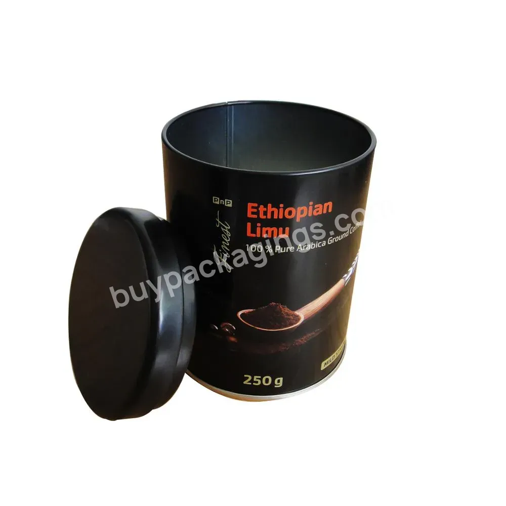 Blank Custom Airtight Coffee Metal Tin Cans With Inner Lid 200g Coffee Packaging Tin Cans