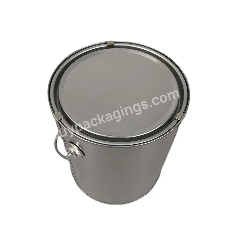 Blank Printing Paint Bucket,5l Empty Round Paint Can With Metal Handle - Buy Tin Can,Blank Printing Paint Bucket,With Metal Handle.