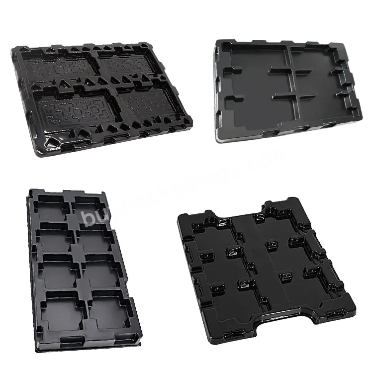 Blister Packaging Tray Esd Plastic Black Consumer Electronics Ps Custom For Electronic Component 0.25mm~1.0mm Durable Accept - Buy Black Esd Tray,Electronic Blister Insert Tray,Esd Pcb Tray.