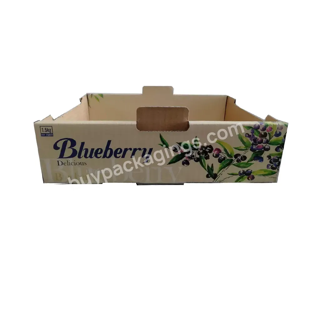 Blueberry Corrugated Cardboard Fruit Packaging Box - Buy Corrugated Fruit Box,Fruit Packaging Box,Blueberry Packaging Box.