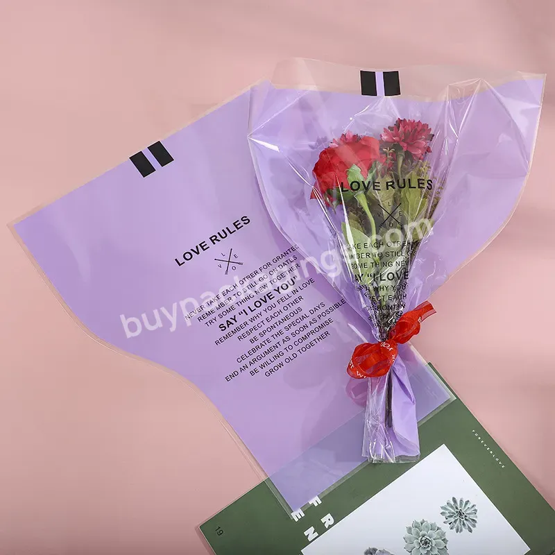 Bouquet Artifact Thickened Package Flower Material Pp Waterproof Transparent Bouquet Bag Flower Wrapping Paper Wholesale - Buy Waterproof Transparent Bouquet Bag,Fresh Flower Packing Bag,Bouquet Artifact Thickened Package Flower Material Pp Waterproo