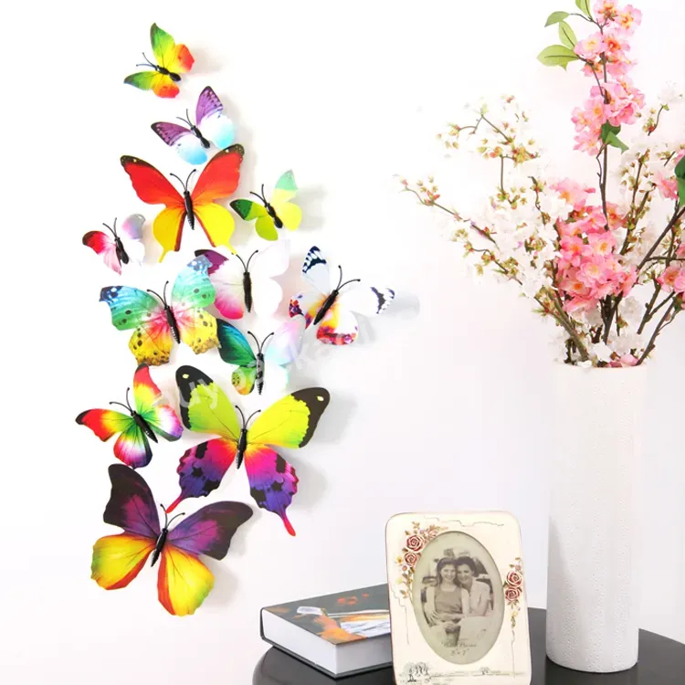 Bouquet Butterfly Decorations Flower Shop Party Supplies Multicolor Three-dimensional Butterfly 3d Pvc - Buy Christmas Butterfly Decoration,Room Wall Decoration Butterfly,Butterfly Party Decorations.