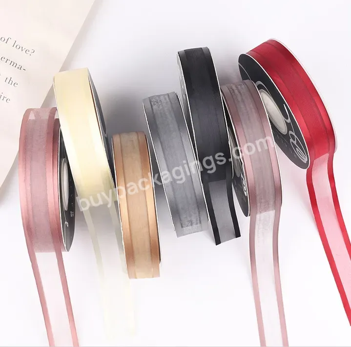 Bouquet Packaging Ribbon Wholesale Floral Flower Packaging Materials New Solid Color Satin Yarn Ribbon - Buy Ribbon,Gift Ribbons,Ribbon For Flower.