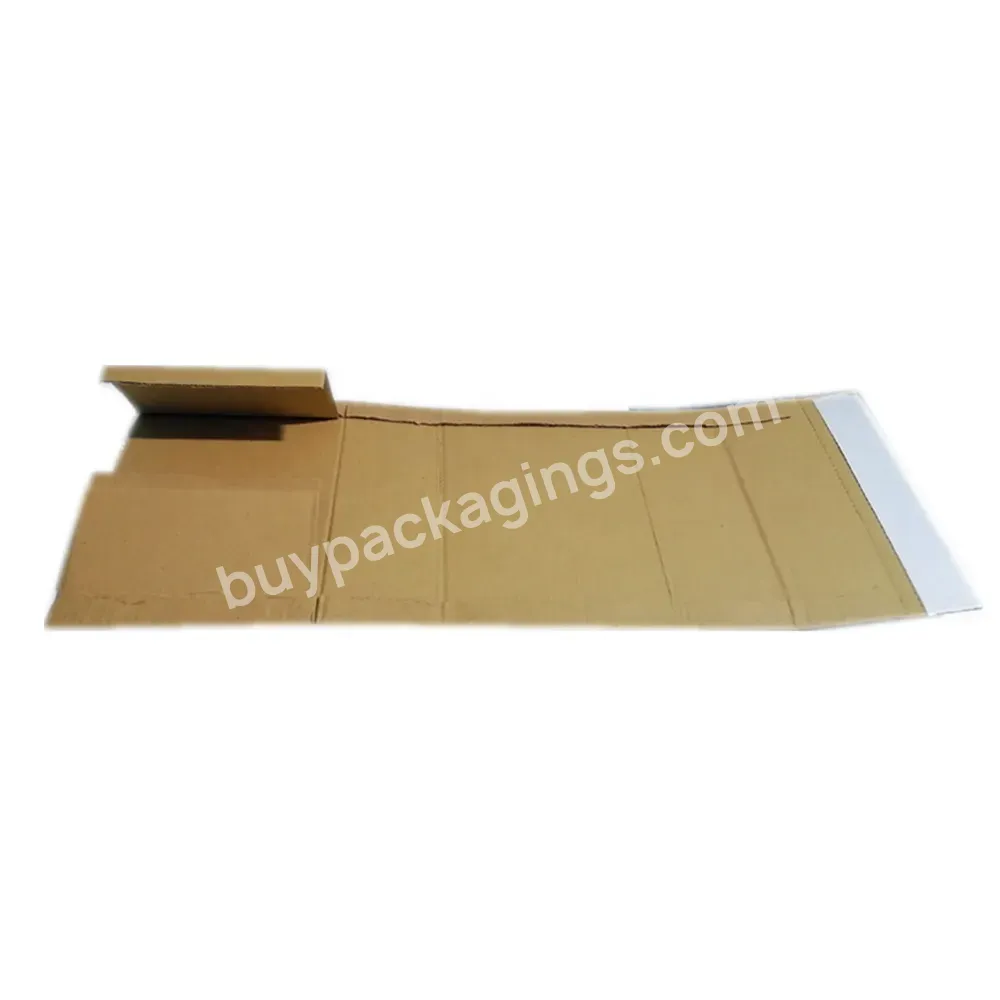 Brown Corrugated Cardboard Easy-fold Mailers Large Wrap Book Mailers With Perforate Tear Strip And Tape - Buy Book Mailer,Book Mailer Box,Tshirt Book Shape Mailers.