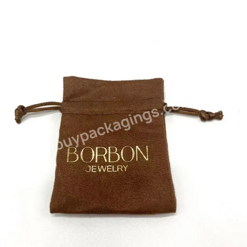 Brown Custom Logo Clear Suede Ring Jewelry Shopping Drawstring Bag Small Mini Gift Packaging Pouch For Jewelry - Buy Jewelry Packaging Bag Pouch,Jewelry Shopping Bag,Pouch Bag Jewelry.