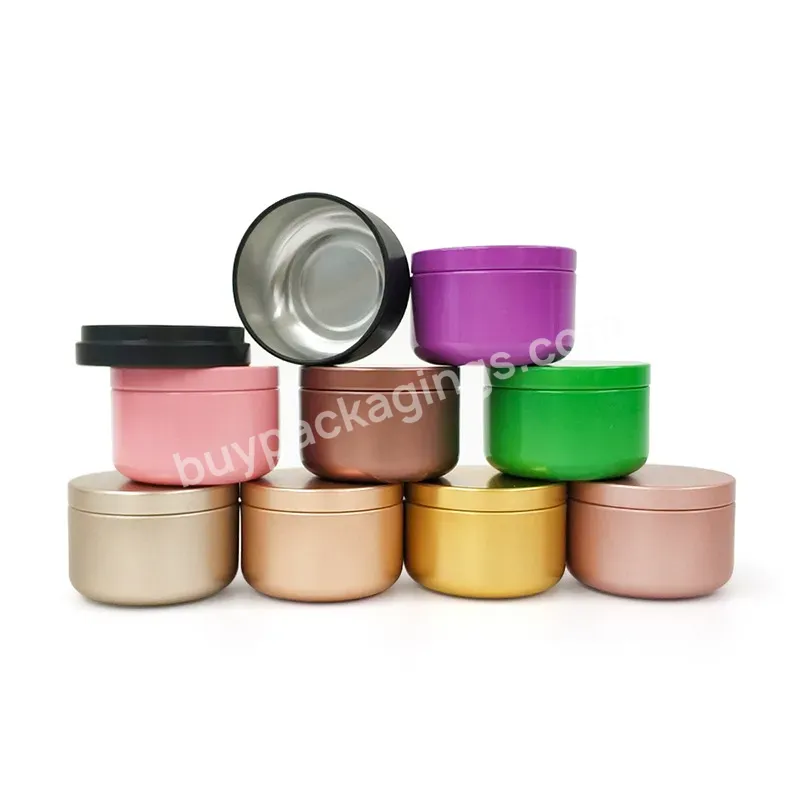 Candle Metal Aluminum Jar Tins Container Round Candle Tin Cans With Lid Candle Vessels In Bulk Storage Jar - Buy Candle Tin Cans In Bulk,Candle Tins,Candle Tin Jars With Lid Tin Container.