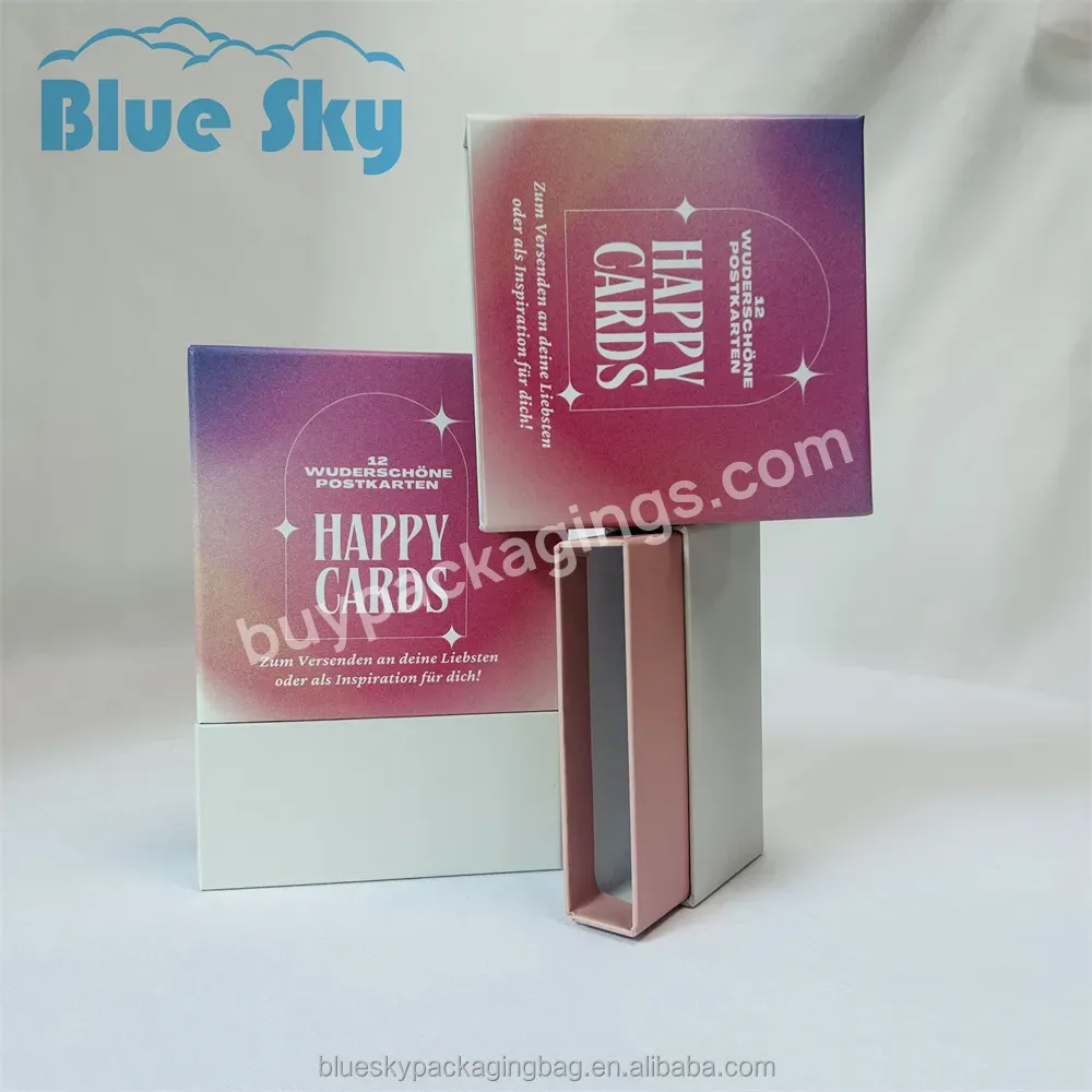 Card Slot Environmentally Friendly 1200gsm Incentive Lucky Card Sleeve Insert Postcard Box Business Thank You Card Box - Buy Cosmetic Bottle Paper Box,Headset Paper Box,Customized Any Size Design Paper Box.