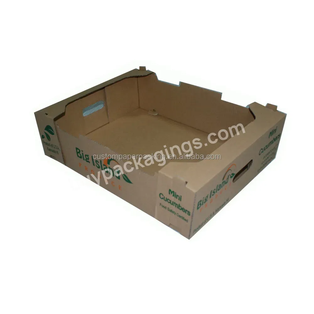 Cardboard Box For Vegetable Fruit Packing Vegetable Crates Packaging Boxes Supplier Mushroom Packaging Corrugated Box - Buy Cardboard Box For Vegetable,Fruit Packing Vegetable Crates Packaging Boxes Supplier Mushroom Packaging Corrugated Box With Han