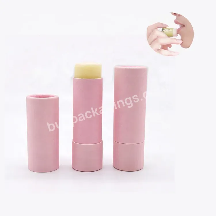 Cardboard Containers Cylinder Eco Friendly Pink Kraft Paper Tubes For Lip Balm Lipstick Packaging - Buy Lip Balm Container,Lip Balm Tube,Cardboard Tubes.