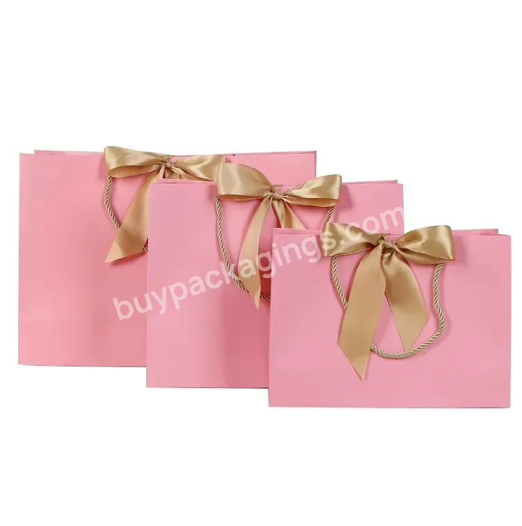 Cardboard Paper Shopping Bags With Handle Custom Logo Printed For Clothes And Gift Packaging - Buy Custom Logo Printed Matt Finish Pink Paper Shopping Bag With Grosgrain Ribbon Handle,Custom Made Take Away Fast Food Kraft Paper Bag,Hot Sale Custom Lo