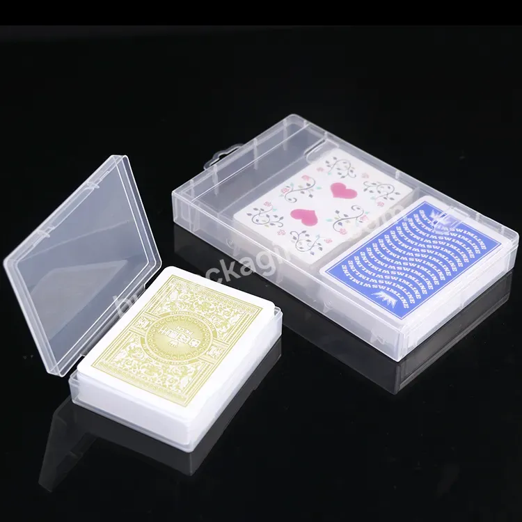 Carte Poker Boxes 2 Grid Playing Card Storage Box Plastic Empty Gaming Tarrot Card Cases Holder Organizer For Pokemon Clear