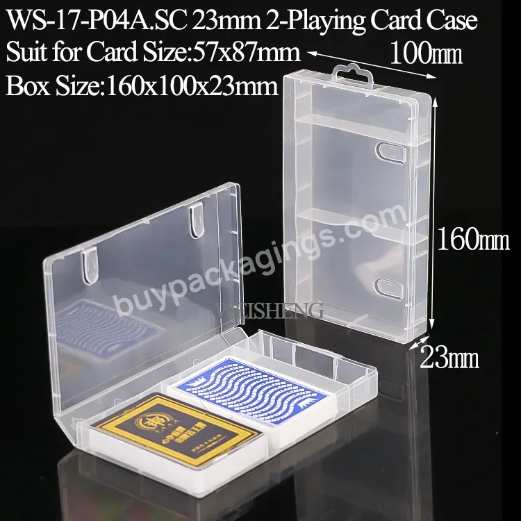 Carte Poker Boxes 2 Grid Playing Card Storage Box Plastic Empty Gaming Tarrot Card Cases Holder Organizer For Pokemon Clear