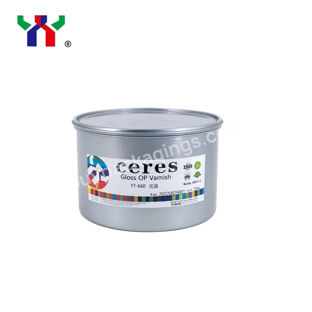 Ceres Brand Yt-660 Model Offset Printing Gloss Varnish - Buy Gloss Varnish,Offset Gloss Varnish,Varnish.