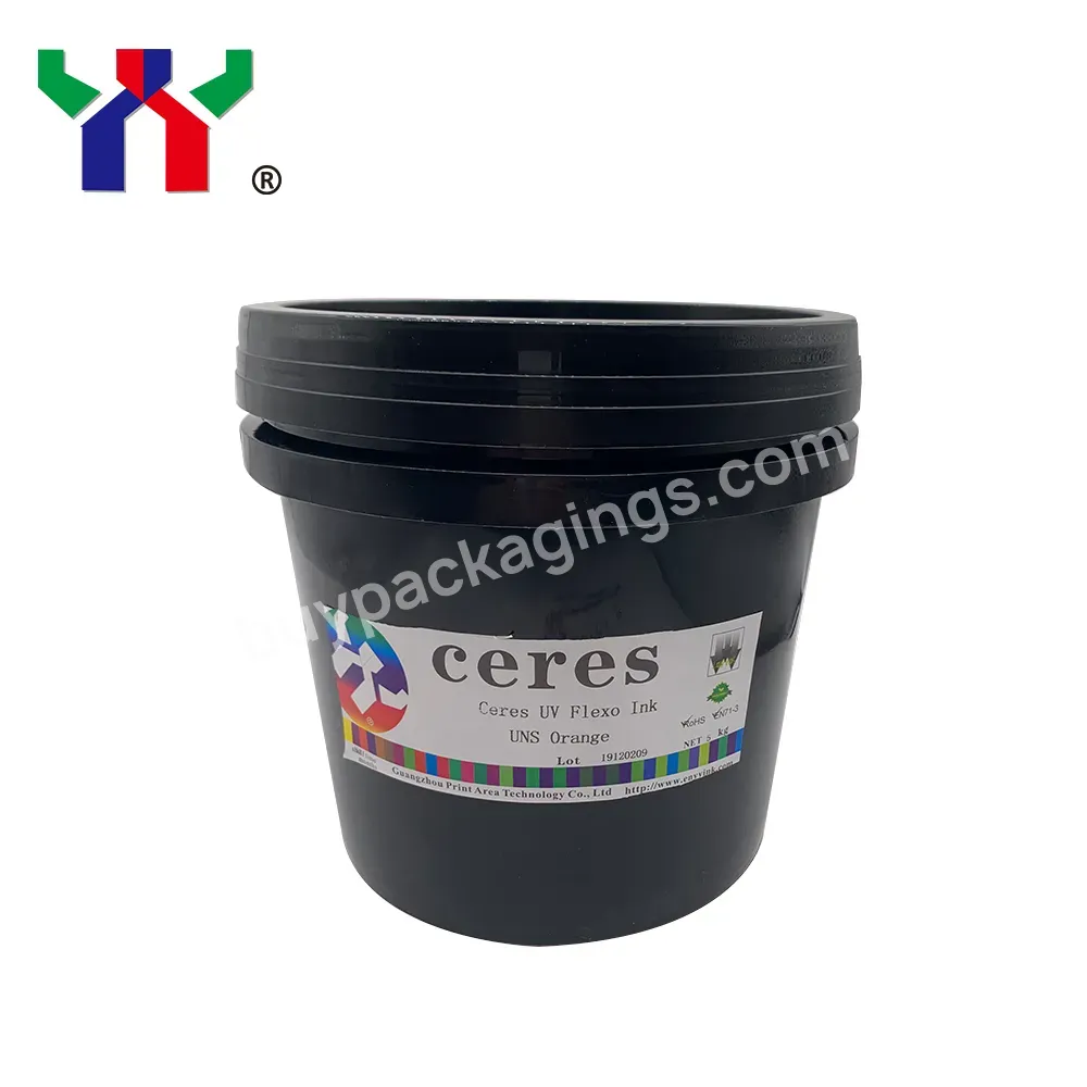 Ceres High Quality Uv Flexo Ink Uns Orange,For Film Printing,5 Kg/can - Buy Flexo 4 Color,Flexo Ink,Flexo Water Ink.