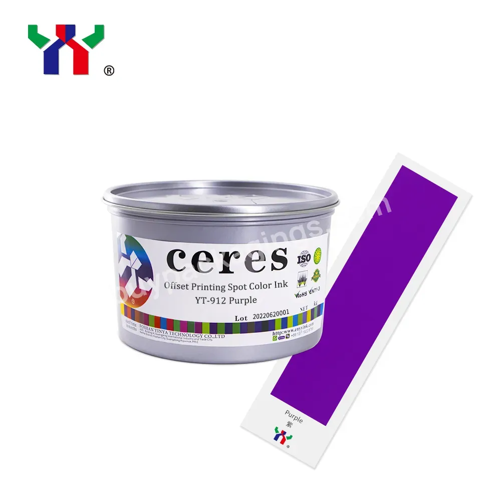 Ceres Offset Printing Pantone Ink 1kg Package Yt-912 Purple - Buy Offset Sheetfed Inks,Offset Ink,Sheet Fed Offset Printing Ink.