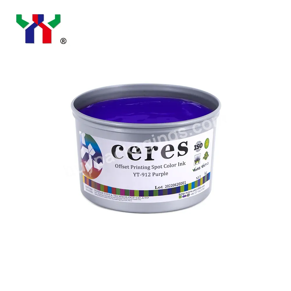 Ceres Offset Printing Pantone Ink 1kg Package Yt-912 Purple - Buy Offset Sheetfed Inks,Offset Ink,Sheet Fed Offset Printing Ink.