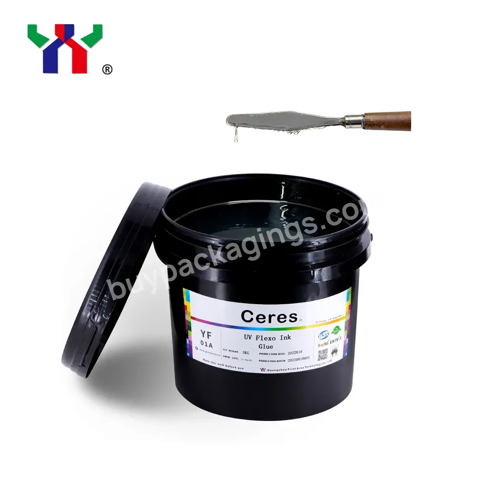 Ceres Uv Flexo Ink For Label Printing Cold Stamping Foil Package 5kg/can
