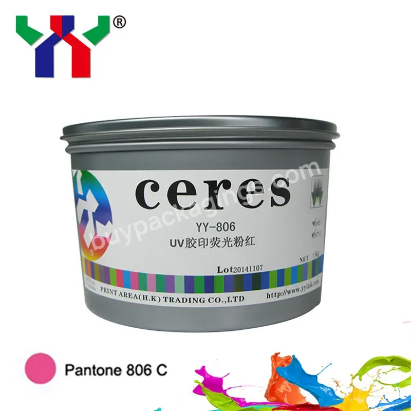 Ceres Uv Offset Printing Fluorescent Ink,Uv Dry - Yt-806 Pink,1 Kg/can - Buy Fluorescent Ink,Pantone Ink,Uv Offset Printing Ink.