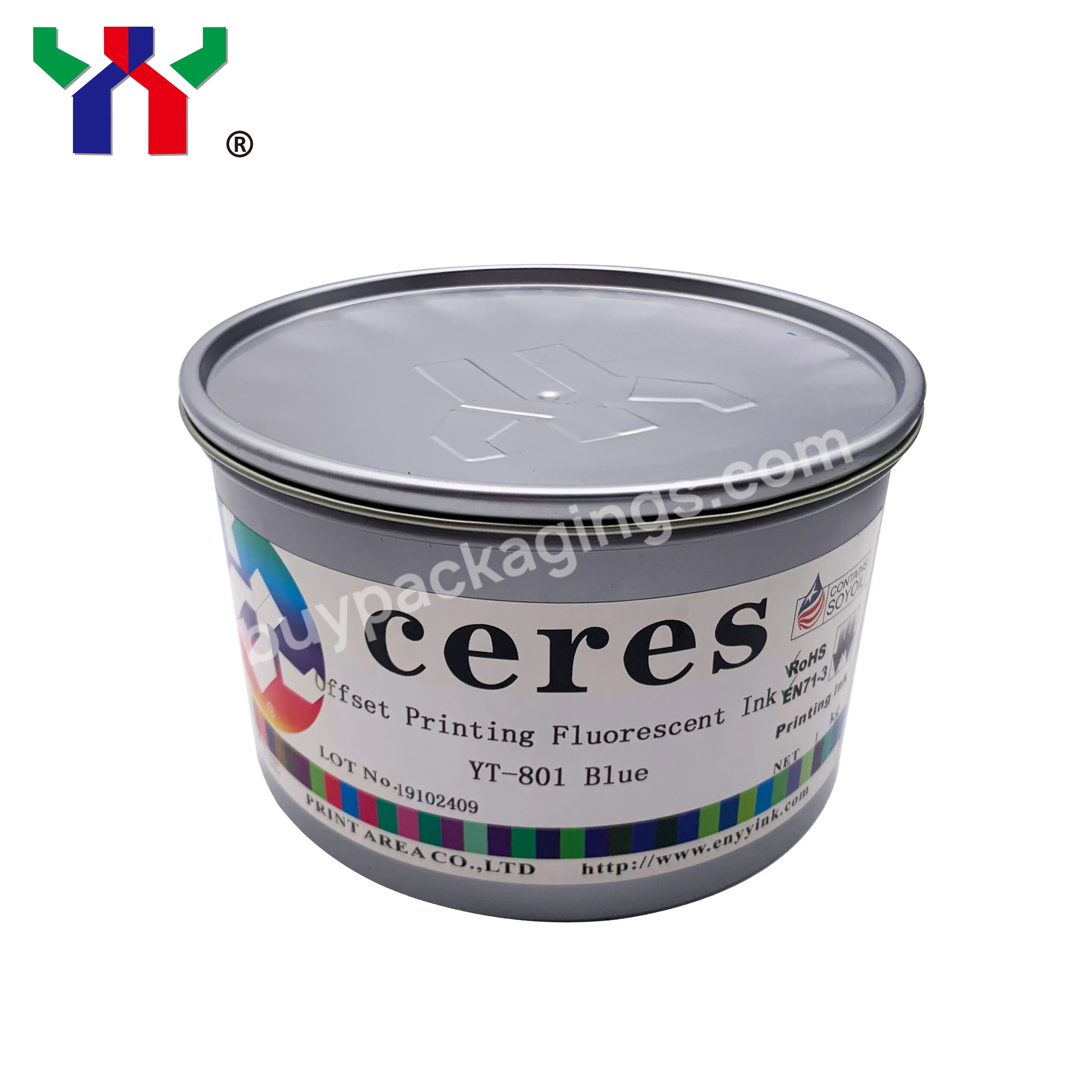 Ceres Uv Offset Printing Fluorescent Ink,Uv Dry - Yt-801 Blue,1 Kg/can - Buy Fluorescent Ink,Pantone Ink,Uv Offset Printing Ink.
