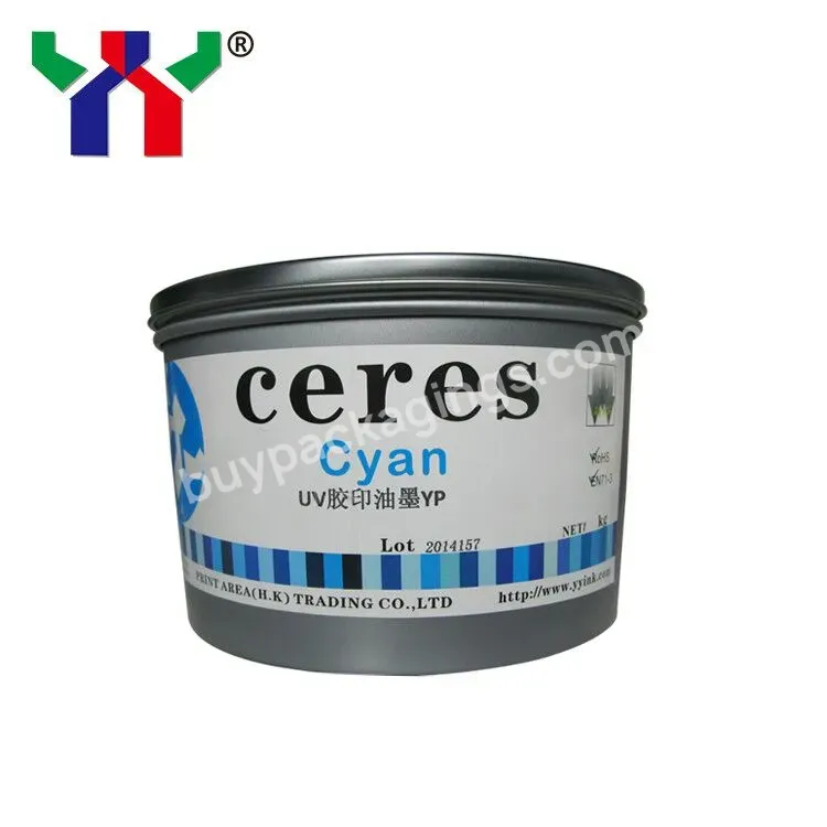 Ceres Uv Offset Printing Ink Yp For Plastic,Cyan,1kg/can