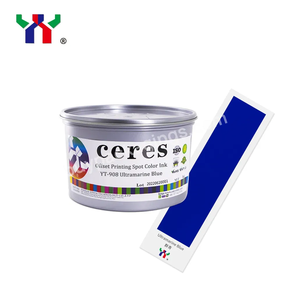Ceres Yt-908 Ultramarine Blue Offset Printing Pantone Ink 1kg Package - Buy Offset Ink,Ink,Ceres.