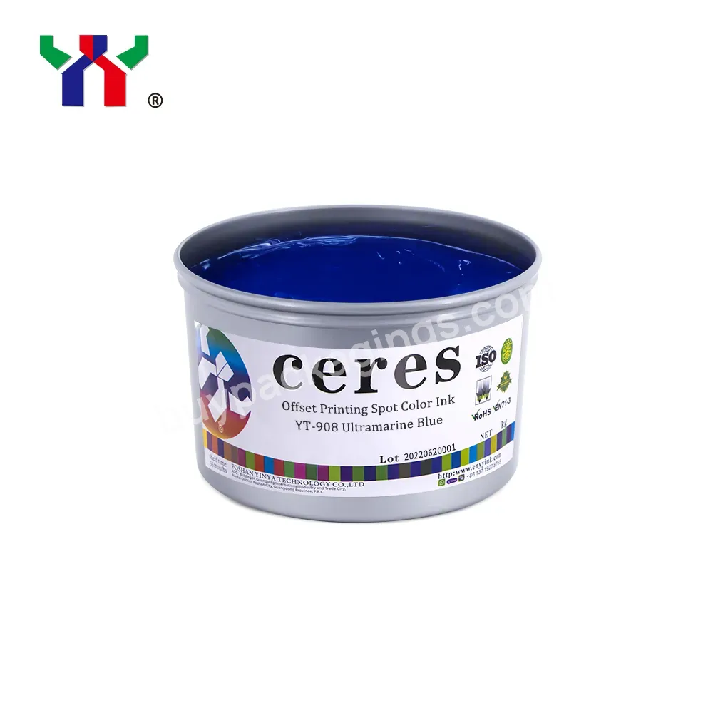 Ceres Yt-908 Ultramarine Blue Offset Printing Pantone Ink 1kg Package - Buy Offset Ink,Ink,Ceres.