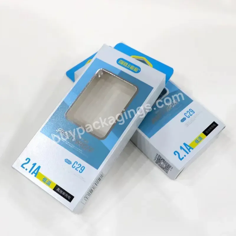 Charger Usb Cable Electronics Paper Box With Hook - Buy Cosmetic Carton Box Customized,Paper Boxes,Wireless Headphone Paper Packaging Box.