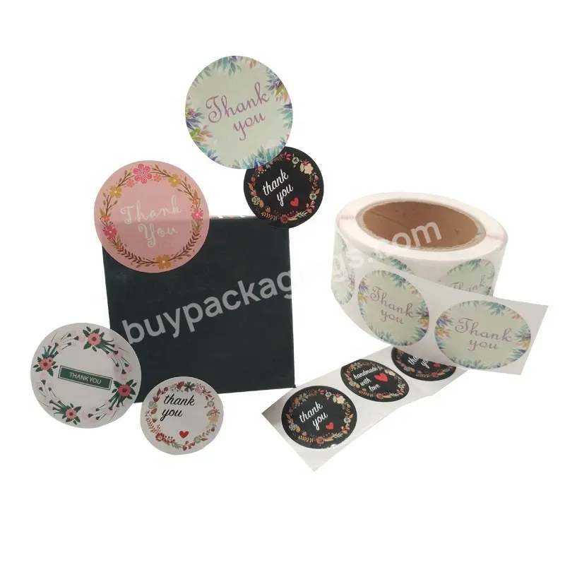 Cheap Adhesive Paper Round Thank You Label Printing Custom Sticker - Buy Label Printing Custom Sticker,Round Sticker,Sticker Thank You.