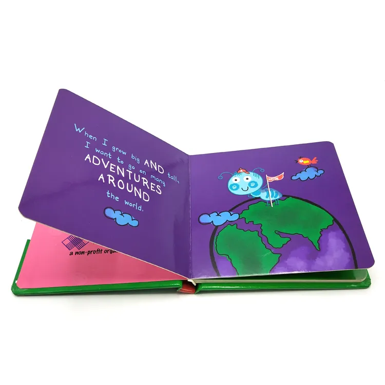 Cheap Children book with hardcover board binding and full color printing service