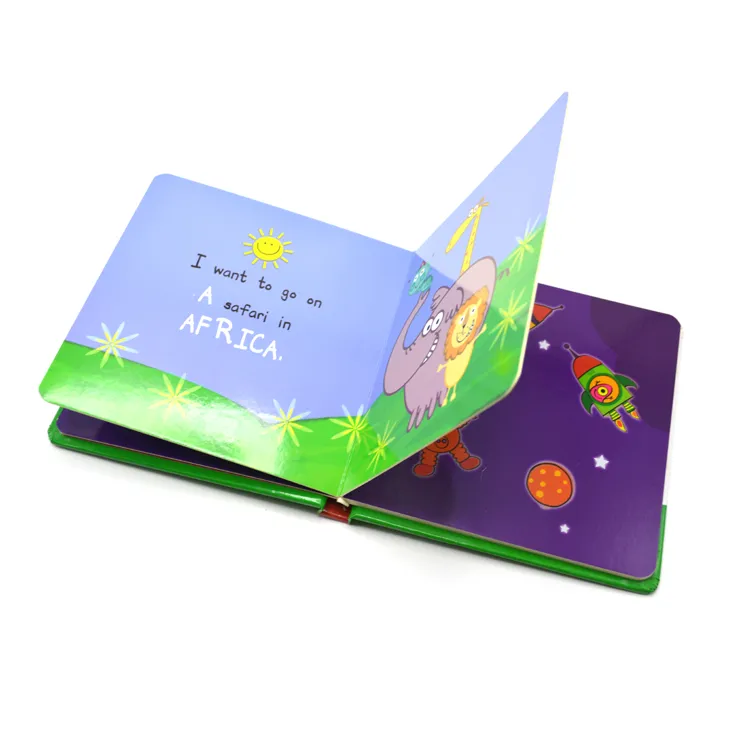Cheap Children book with hardcover board binding and full color printing service