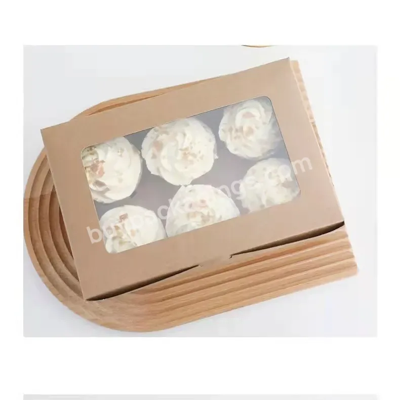 Cheap Corrugated Kraft Paper Takeaway Transparent Cake Paper Gift Box Cupcakes Package Box - Buy Cupcakes Package Box,Cupcake Boxes Transparent Cake Box,Cup Cake Paper Box.