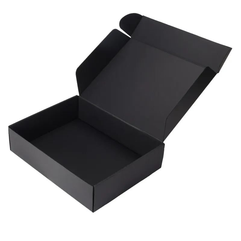Cheap Eco Friendly Shoes Clothing Custom Mailers Printing Black Corrugated Packaging Shipping Box