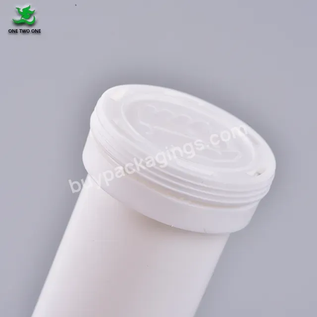 Cheap Empty Custom White Plastic Effervescent Tablets Pill Packaging Tubes Containers With Desiccant Cap For Vitamin C Tablets - Buy Effervescent Tablet Pill Tube Container,Effervescent Tubes With Dessicant Cap,Empty Plastic Tube Effervescent Tablet Tube.