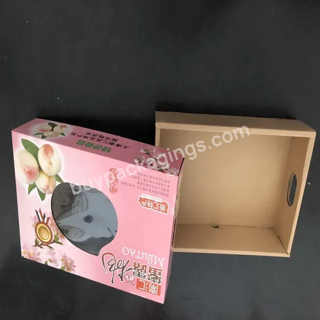 Cheap Foldable Corrugated Cardboard Carton Box For Peaches Packaging - Buy Custom Printed Shipping Boxes,Printed Corrugated Box For Peaches,Cardboard Boxes For Fruits.