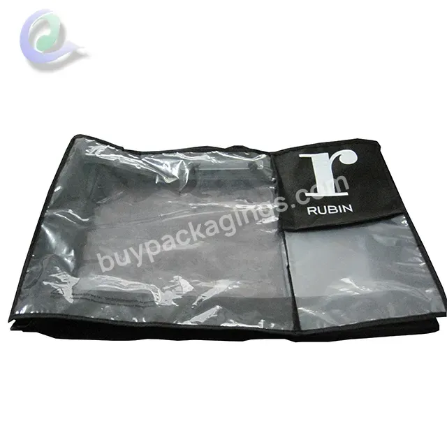 Cheap Pe And Non-woven Zipper Handle Plastic Bag For Quilt With Print White Word - Buy Zipper Bag,Cheap Bags,Quilt Bag With Print.