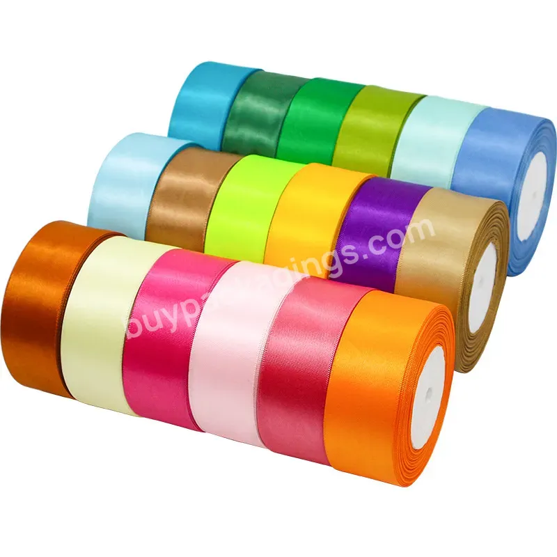 Cheap Price 4cm*25y Solid Color Polyester Satin Ribbon Roll For Flower Bouquet Gift Box Packing - Buy Cheap Price 4cm*25y Solid Color Polyester Satin Ribbon Roll,Polyester Satin Ribbon Roll,Flower Bouquet Gift Box Packing.