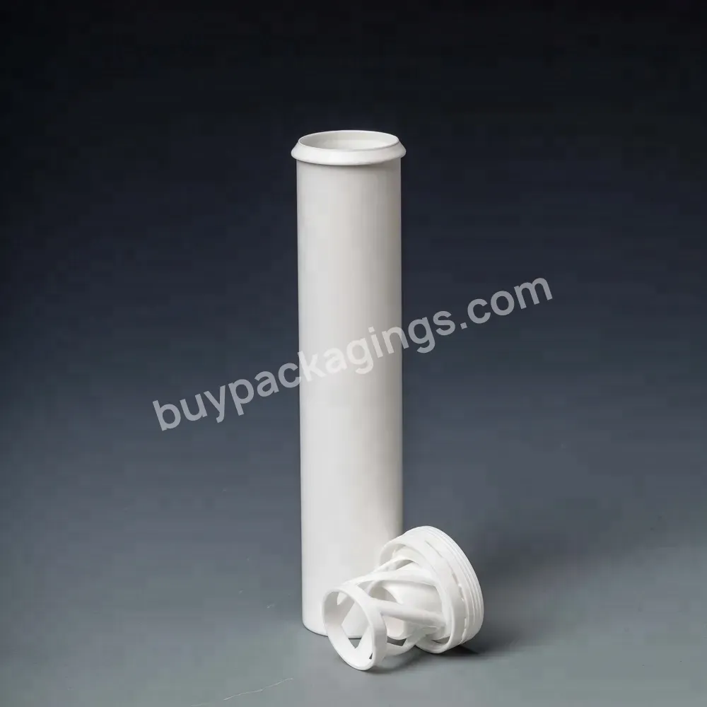 Cheap White Plastic Packaging Moisture Proof Container Empty Tube With Desiccant Silica Gel Lid For Vitamin Effervescent Tablet - Buy Pp Effervescent Tablet Tubes Bottle With Lid,Vitamin Tablet Tube Effervescent Tablets Packaging Tube,Supplement Prot