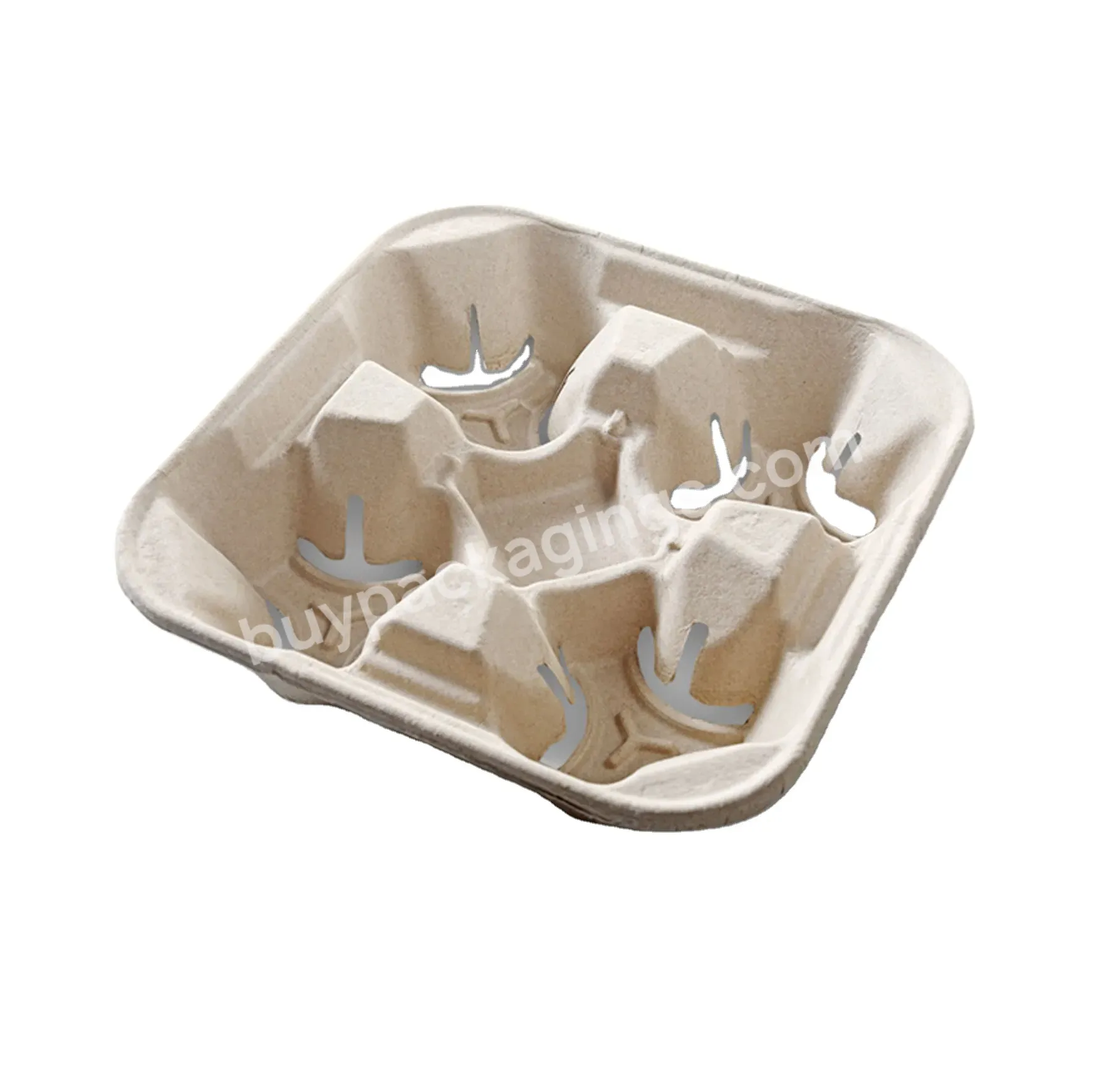 Cheap Wholesale Disposable Paper Pulp Coffee Cup Holder Biodegradable Recyclable Cup Carrier Can Be Oem Chinese Manufacturer - Buy Paper Cup Holder,Drink Carrier,Biodegradable Paper Cup Holder.