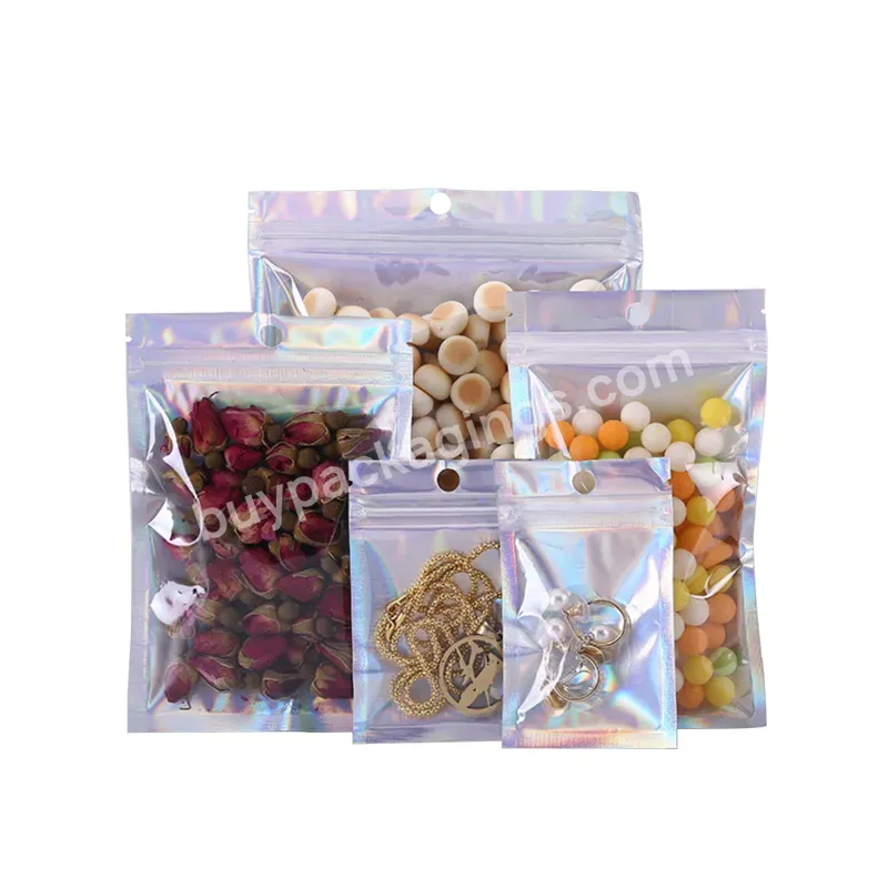 Cheap Wholesale Printing Mini Transparent Holographic Laser Bags Flat Rainbow Bags Polyester Film Zipper Bags - Buy Colored Aluminum Foil Deodorant Bags For Food Packaging,Transparent Plastic Packaging Bags,Laser Transparent Mobile Phone Accessories