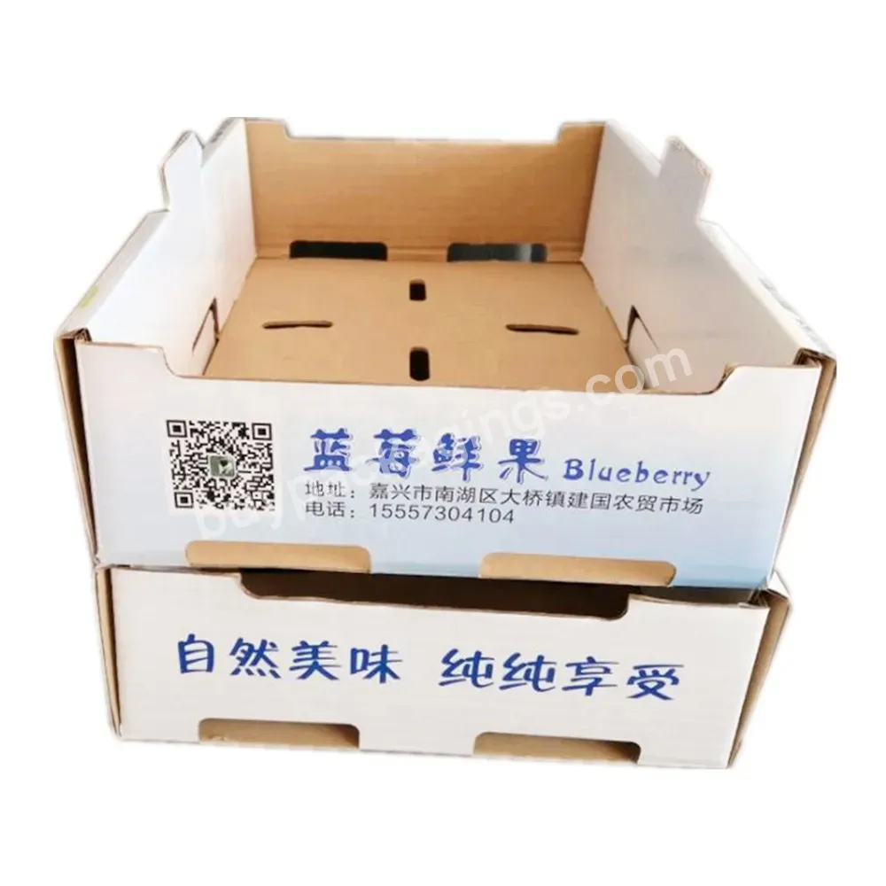 Cheapest Lower Moq Carton Blueberry Pack Boxes Corrugated Boxes Packing Trays Carton - Buy Fruit Box Packaging,Fruit Packaging Box,Fruit Carton Box.