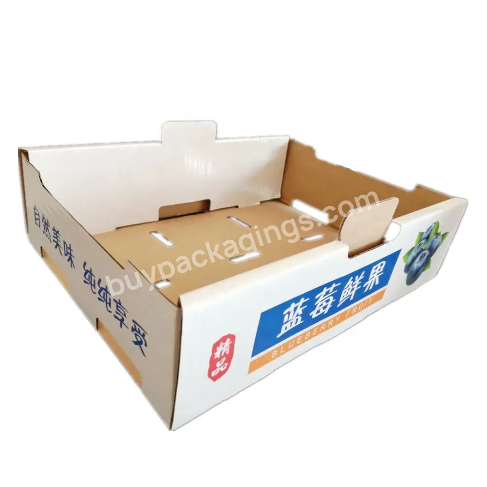 Cheapest Lower Moq Carton Blueberry Pack Boxes Corrugated Boxes Packing Trays Carton - Buy Fruit Box Packaging,Fruit Packaging Box,Fruit Carton Box.