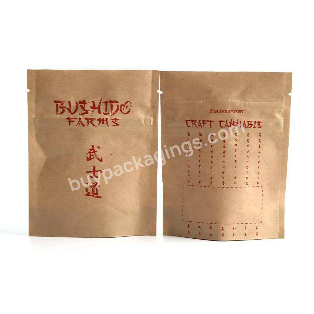 Child Resistant Zip Lock Kraft Paper Bag Stand Up Pouch Biodegradable Packaging Bags - Buy Kraft Paper Bag,Sugar Packaging Bag,Stand Up Pouch.