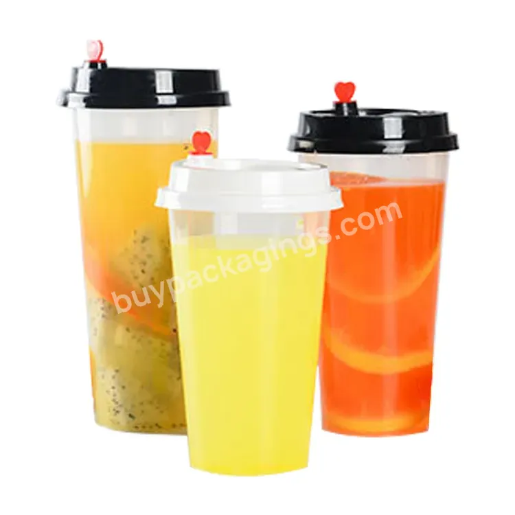 China 14oz 16oz 20oz 24oz Disposable Plastic Injection Molded Cup For Milk Tea - Buy Injection Molded Cup,Disposable Plastic Cup,Milk Tea Cup.