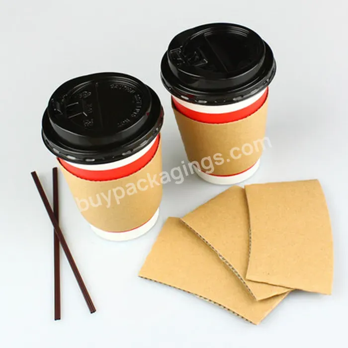 China Factory Custom Corrugated Disposable Paper Cup Sleeve Used In Coffee Shop - Buy Custom Cup Sleeve,Custom Paper Cup Sleeve,China Custom Coffee Cup Sleeve.