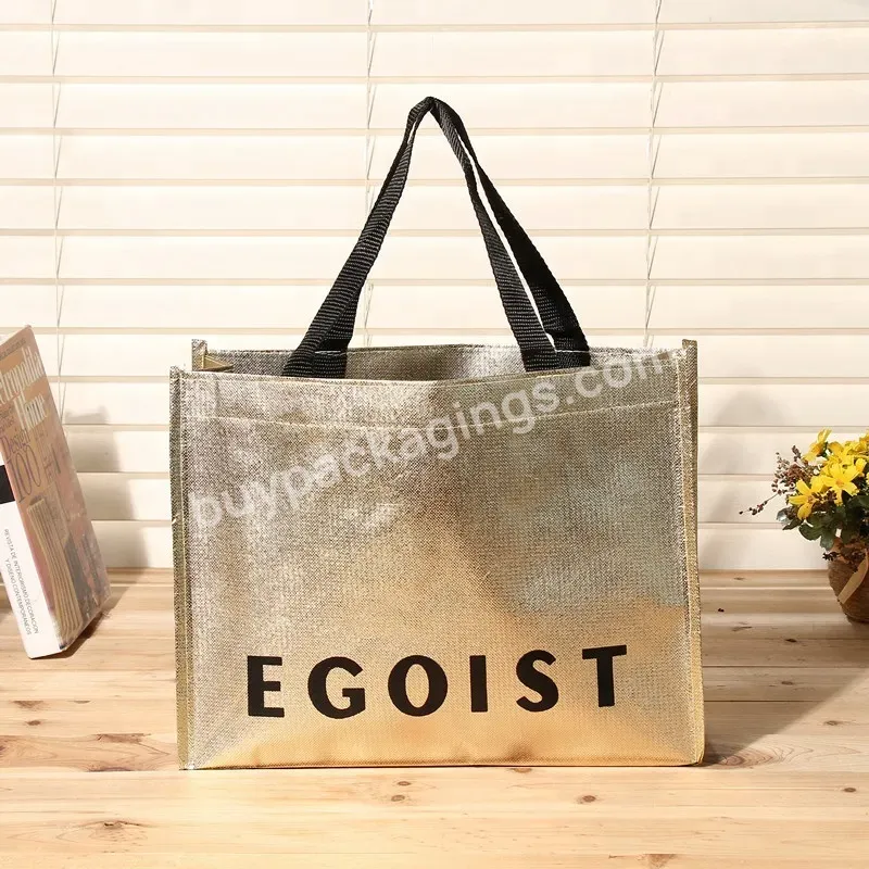 China Factory Custom Waterproof Reusable Grocery Tote Bags Heavy Duty Shopping Pp Non Woven Bag With Logo