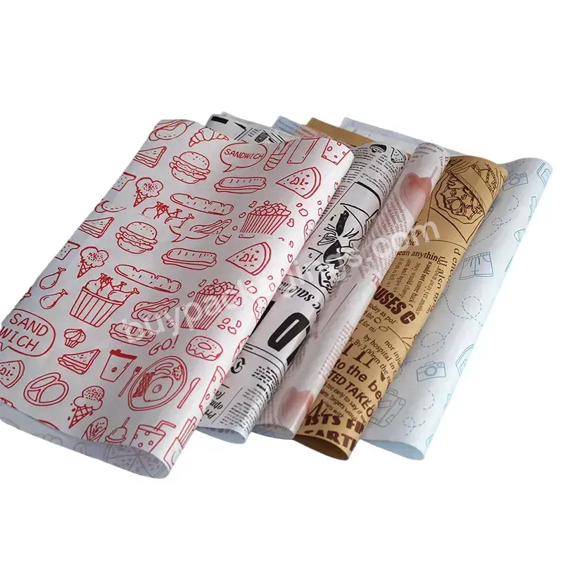 China Factory High Quality Custom Biodegradable Grease Proof Fried Chicken Deli Snack Burger Wrapping Paper - Buy Customized New Design Printed Logo Biodegradable Deli Fried Chicken Snack French Fries Bread Chips Wrapping Greaseproof Paper,China Manu