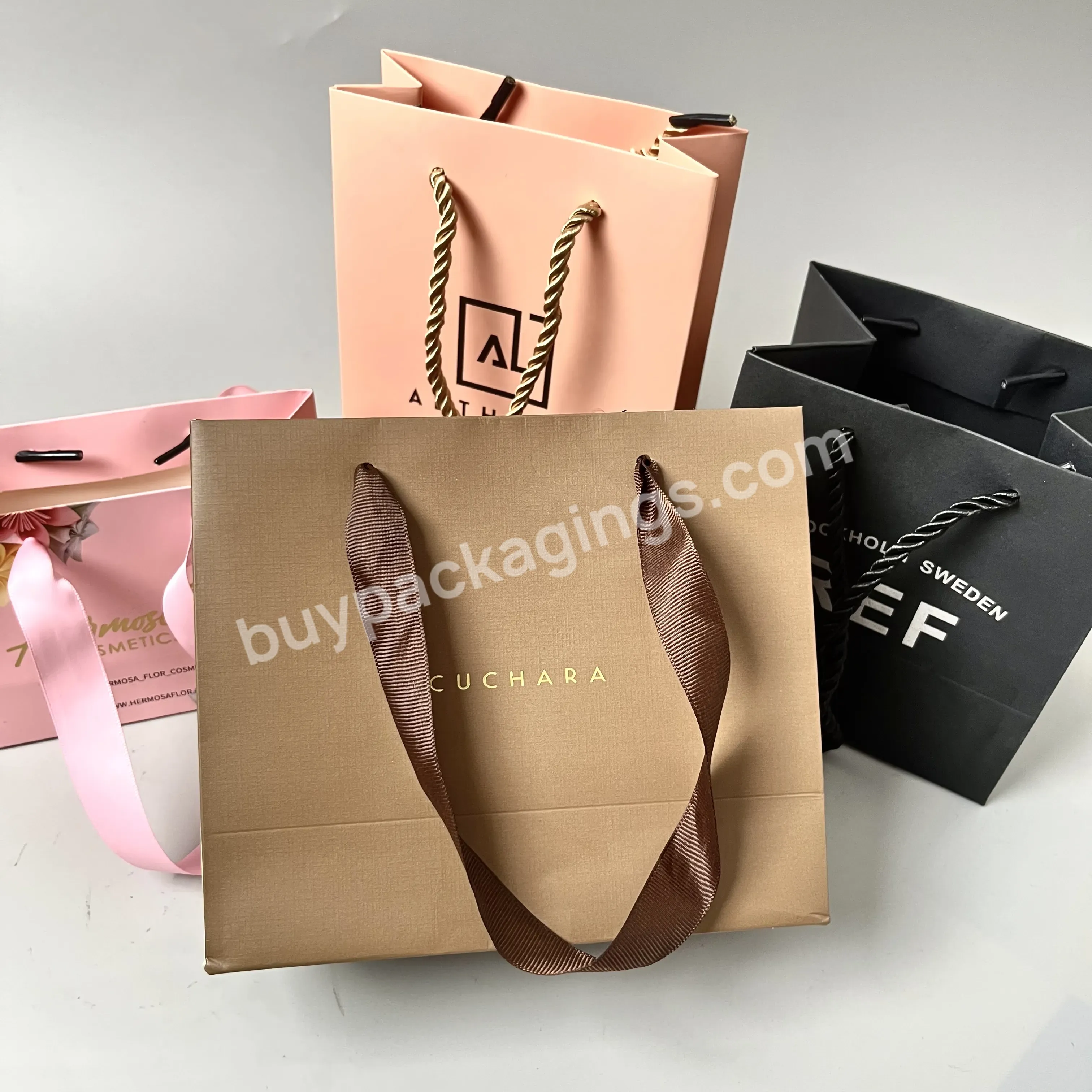 China Maker Custom Paper Gift Shopping Bag Custom Printed Luxury Gift Paper Shopping Bag - Buy Paper Packaging Bags,Clothing Shopping Bags,Custom Logo Packaging Bags.