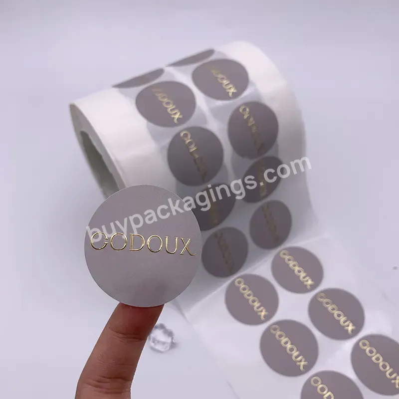 China Manufactory Custom Waterproof Roll Logo Cosmetic Food Luxury Packaging Bottle Stickers Embossed Gold Foil Labels Printing - Buy Bulk Custom Brand Name Peelable Hot Stamping Rose Gold Foil Printing Adhesive Paper Business Logo Stickers Labels,Cu