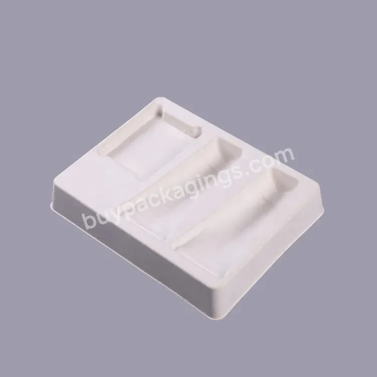 China Manufacture Custom Eco Friendly Cosmetic Blister Tray Sugar Cane Bagasse Pulp Insert Packaging Tray For Gift Set - Buy Eco Friendly Pulp Insert,Cosmetic Packaging Tray,Sugarcane Pulp Packaging.