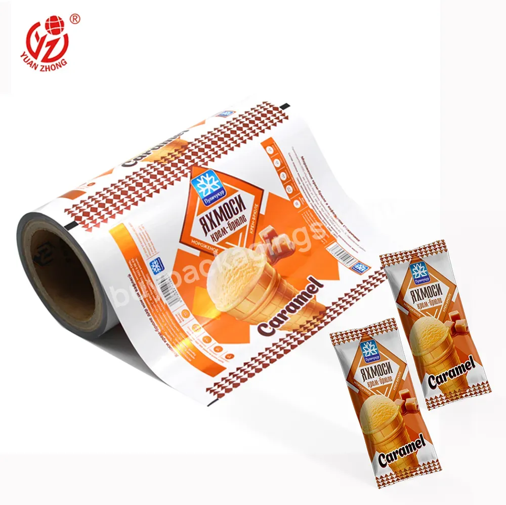 China Manufacturer Custom Printing Aluminum Foil Packing Material Pack Plastic Film For Ice Cream Bar Frozen Popsicle Packaging - Buy Pack Plastic Film,Printing Film,Aluminum Film.